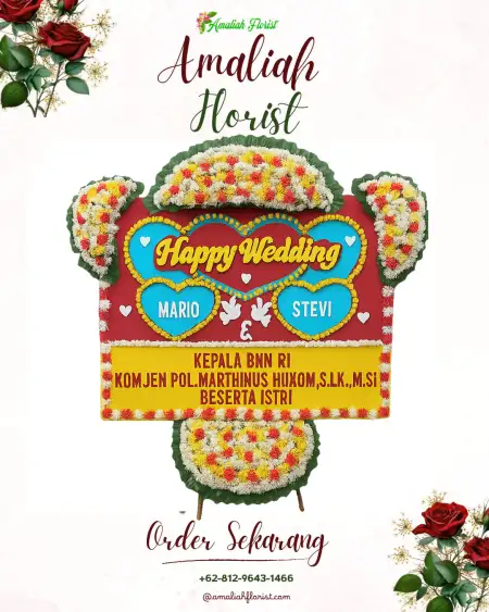 Papan Bunga Pernikahan Giritirto